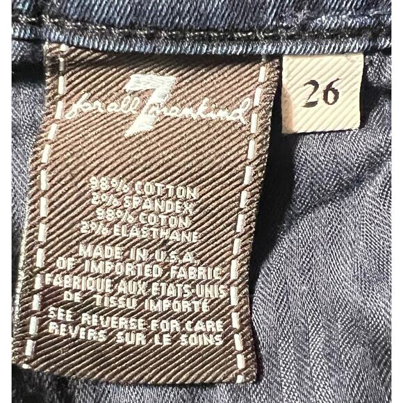 7 For All Mankind High Wast Straight Leg‎ Size 26 Blie Jeans.  Great Condition - Picture 7 of 8